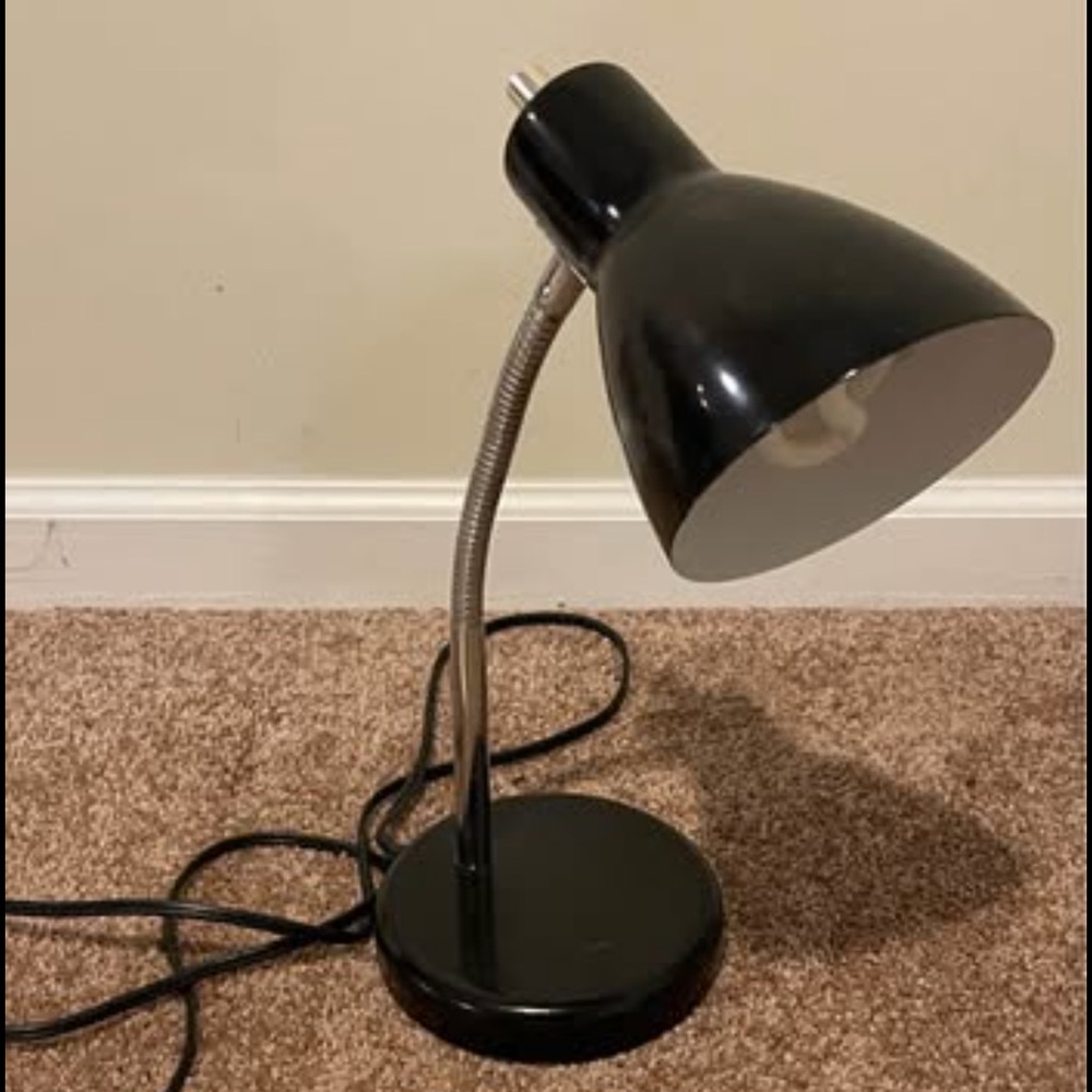 Black Desk Lamp with Flexible Neck